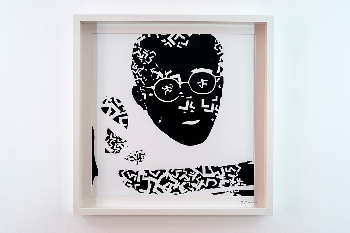 HARING - framed and signed print (20"x20")